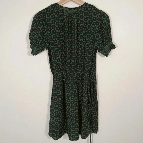 URBAN OUTFITTER | GREEN ANNA  CREPE WRAP MINI DRESS - Picture 15 of 15